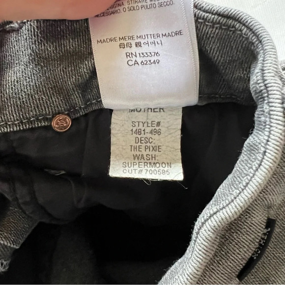 MOTHER | The Pixie - Supermoon - Grey Cropped Skinny Jeans Women’s Size 30 - Picture 9 of 9